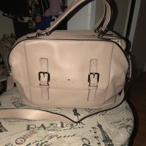 Kate spade leather nude bag with crossbody strap